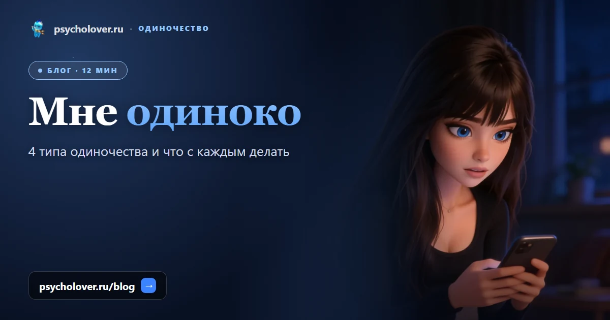 Мне одиноко — обложка статьи об одиночестве